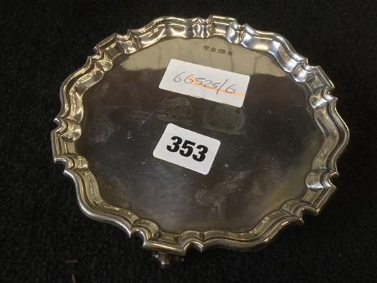 Edwardian silver salver, Birmingham 1905